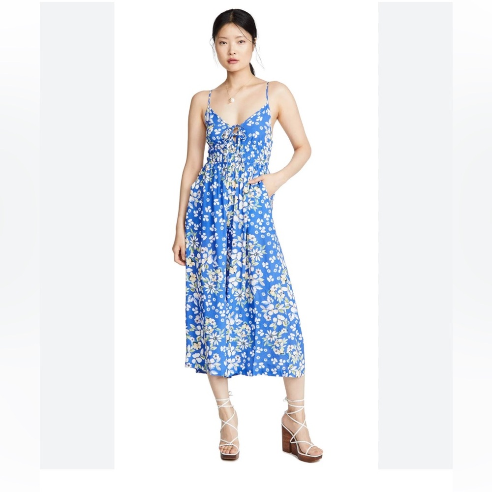 Yumi Kim blue floral victoria park jumpsuit size Small